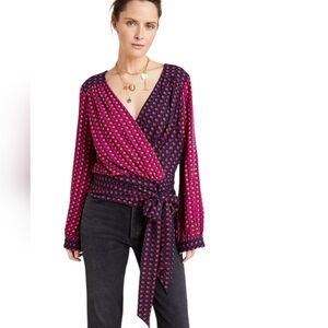 Anthropologie Maeve Lisa Puff-Sleeved Blouse